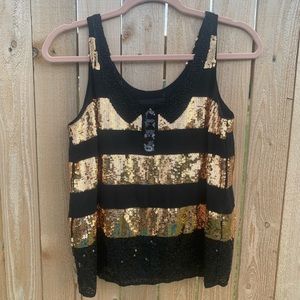 COREY LYNN CALTER | Anthropology Black Sequin Blouse